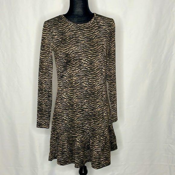 Michael Kors (Michael) Animal Print Ruffled Dress | Size S - Picture 1 of 6